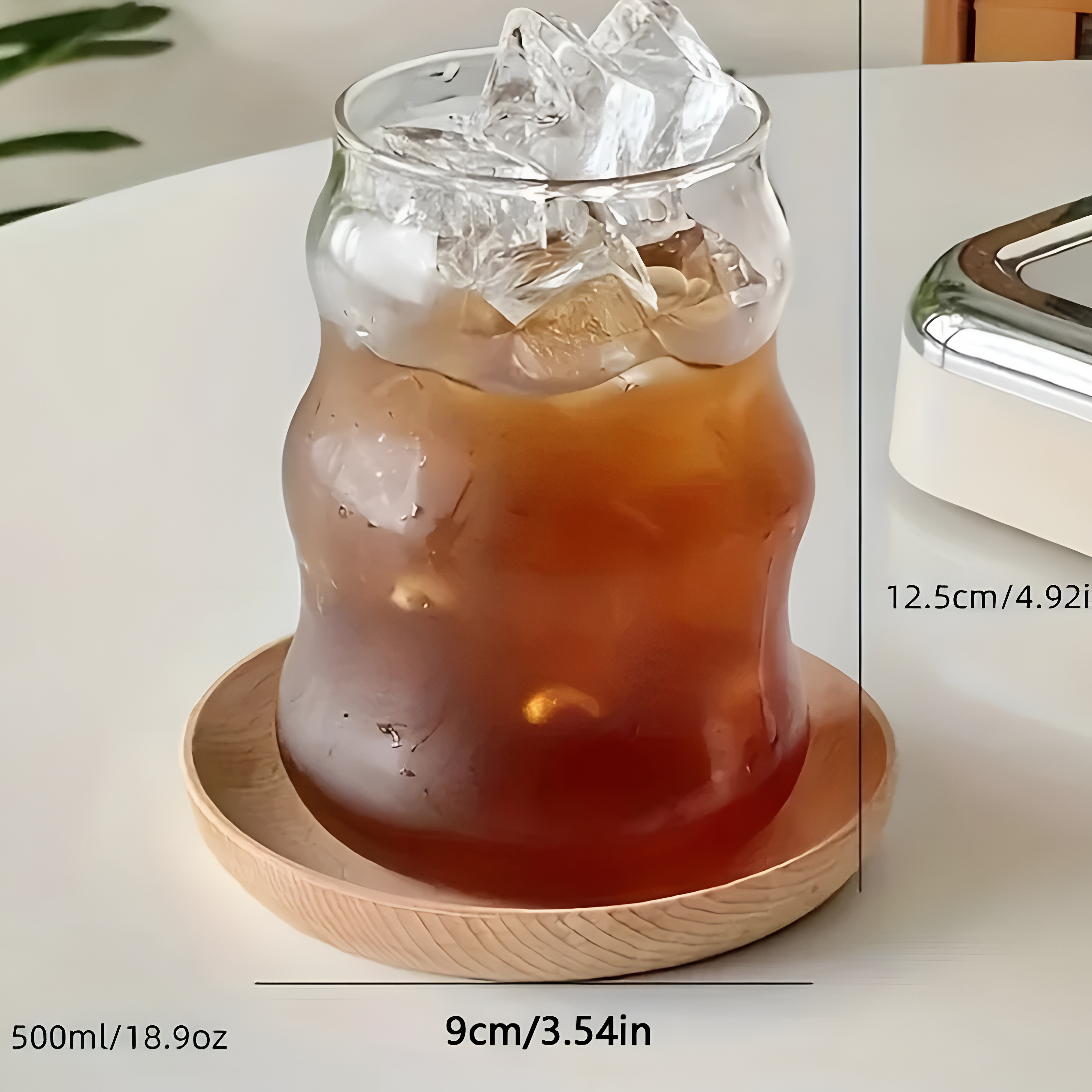 Moderna transparenta glasmuggar - set med 6 värmebeständiga muggar för te, juice och kaffe 4