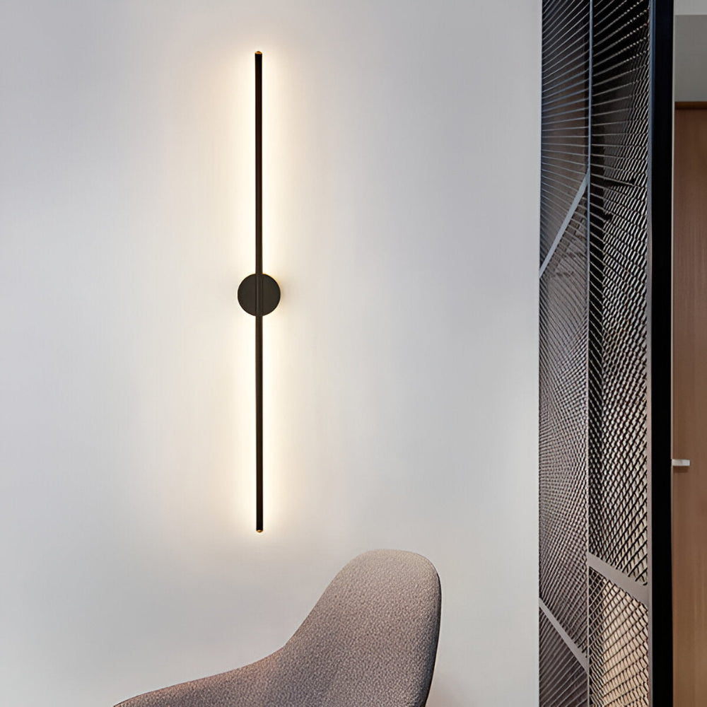 ModiStrip Vägglampa - Minimalistisk Svart Linje Vägglampa Inomhus - LED Belysning
