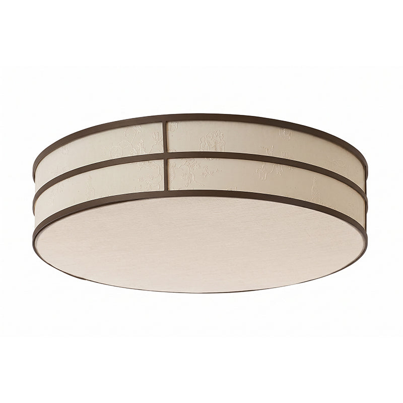 Taklampa I Linne Med Integrerad LED