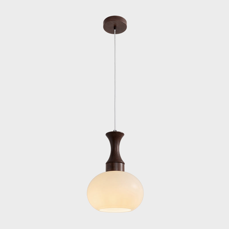 Pendellampa I Trä Och Glas