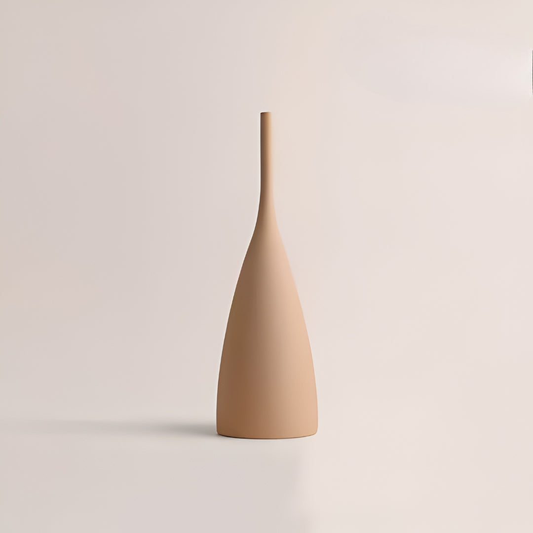 Morandi Stil Handborstad Keramikvas - Elegant Vit Porslinsblommavas För Snygg Dekoration 12