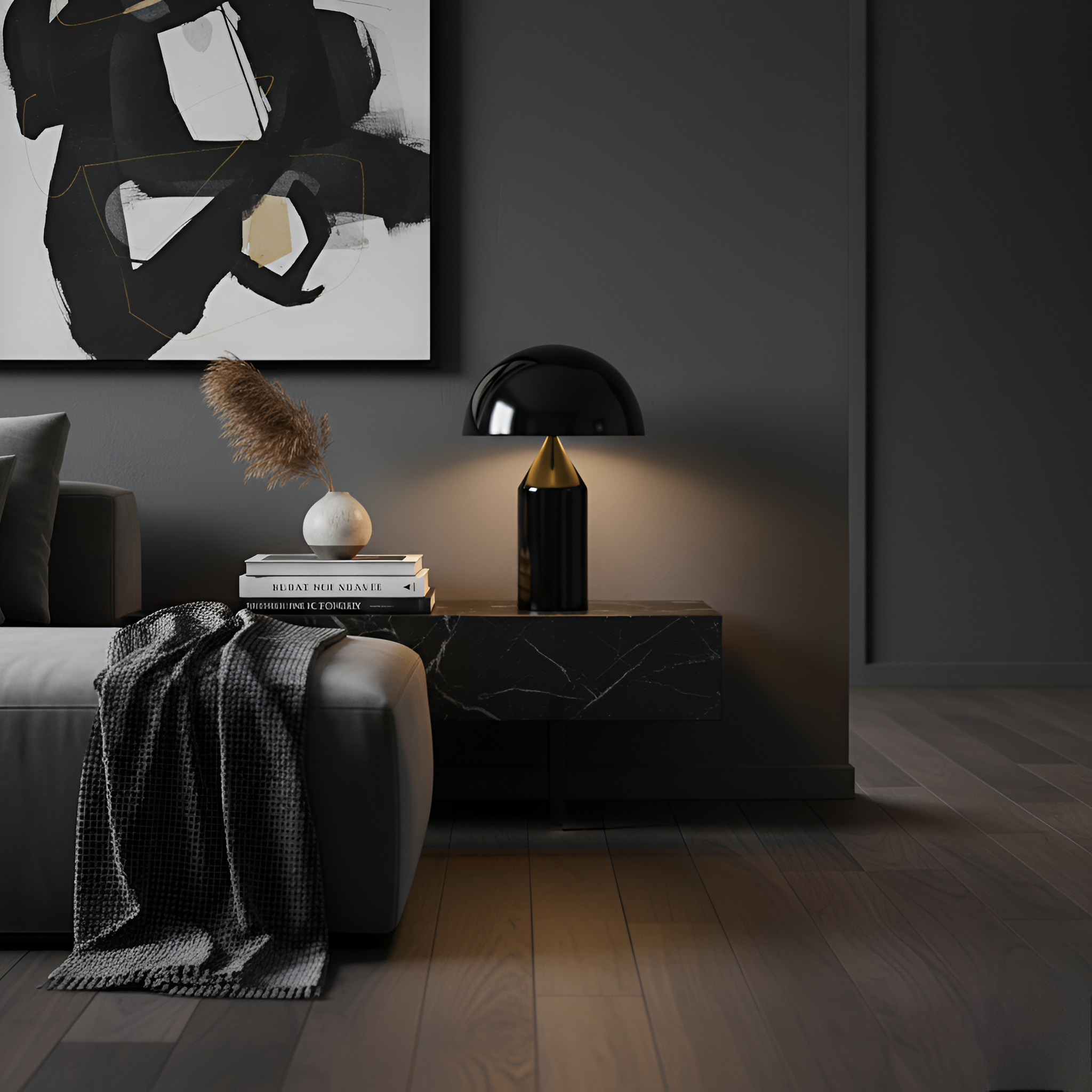 Champinjon Bordslampa med Svamp och Touchbrytare