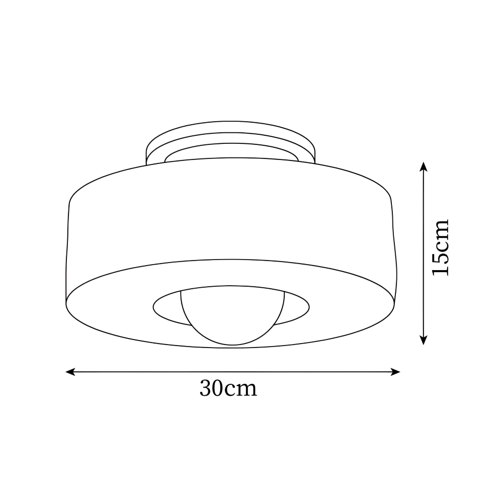 Nordisk Taklampa - LED Rund Lampa tak - Harz Semi Flush Belysning