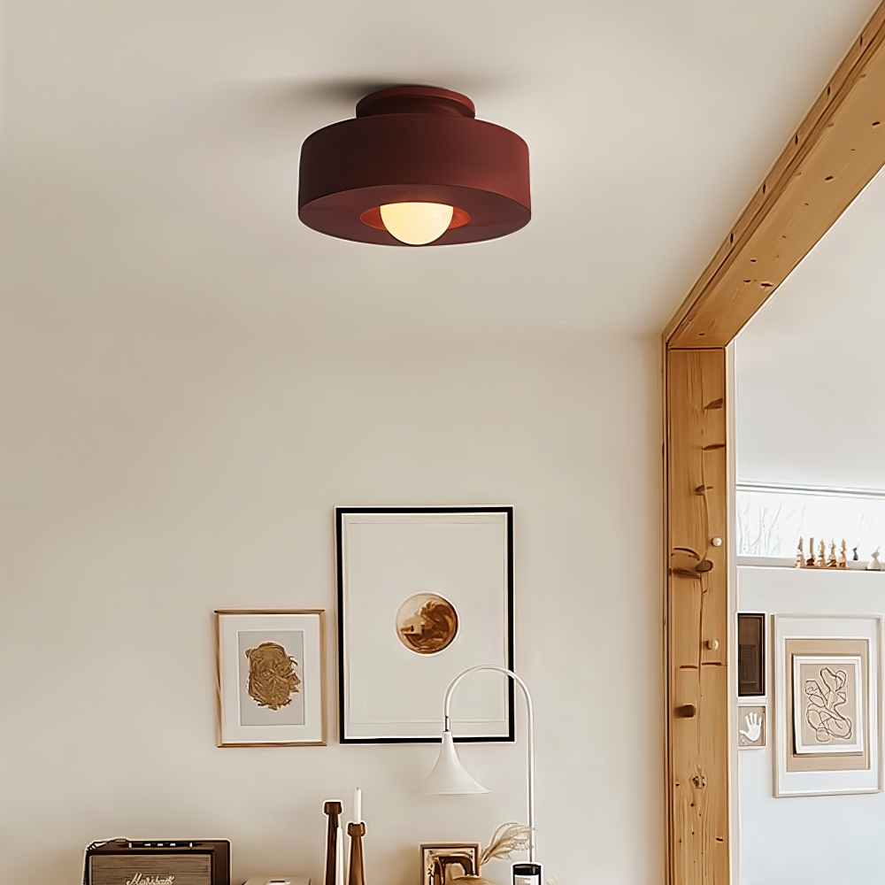 Nordisk Taklampa - LED Rund Lampa tak - Harz Semi Flush Belysning
