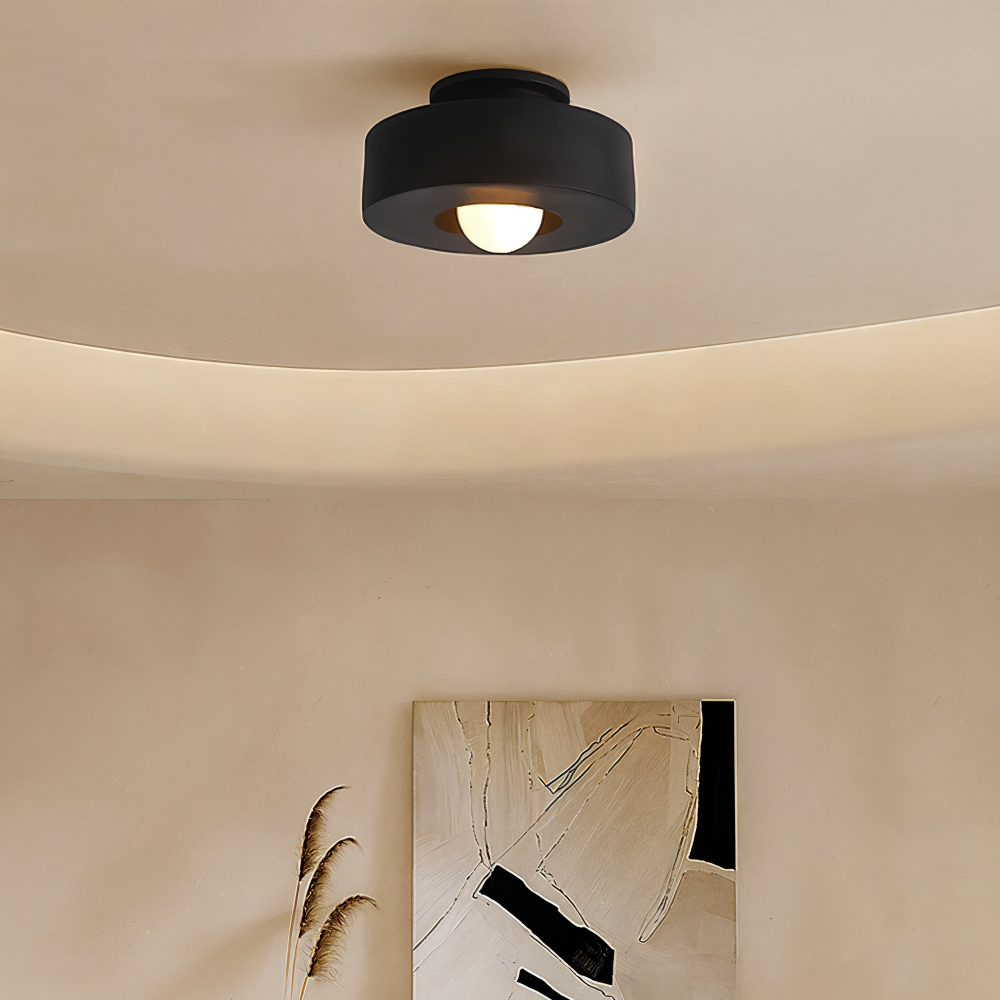 Nordisk Taklampa - LED Rund Lampa tak - Harz Semi Flush Belysning