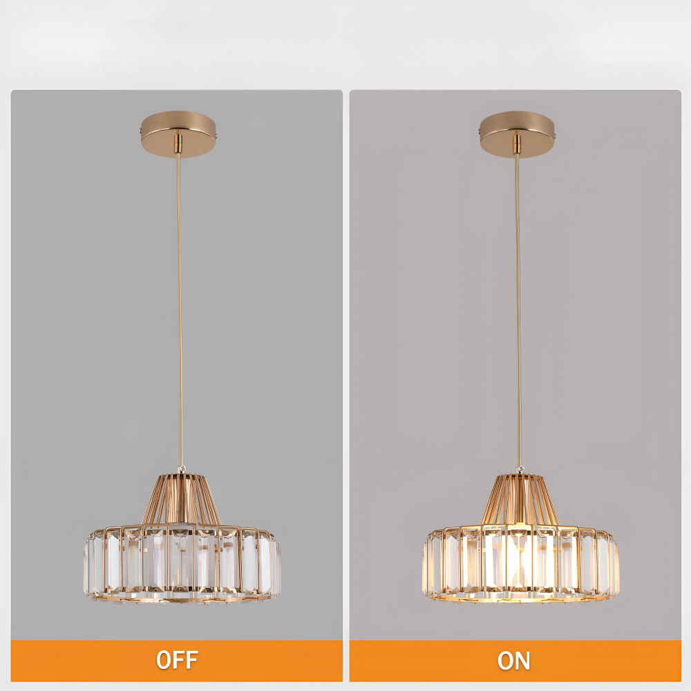 Nordic Crystal Pendellampa – Elegant Taklampa – Modern LED Hänglampa
