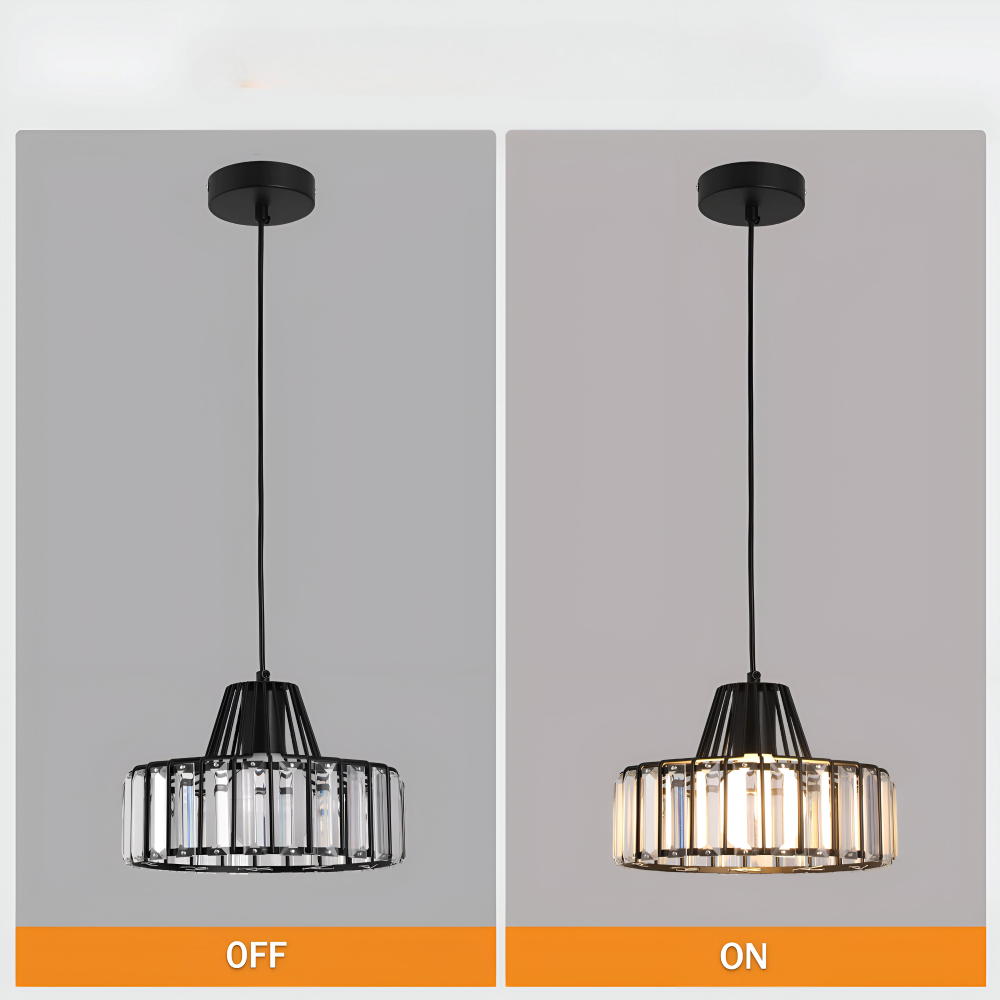 Nordic Crystal Pendellampa – Elegant Taklampa – Modern LED Hänglampa