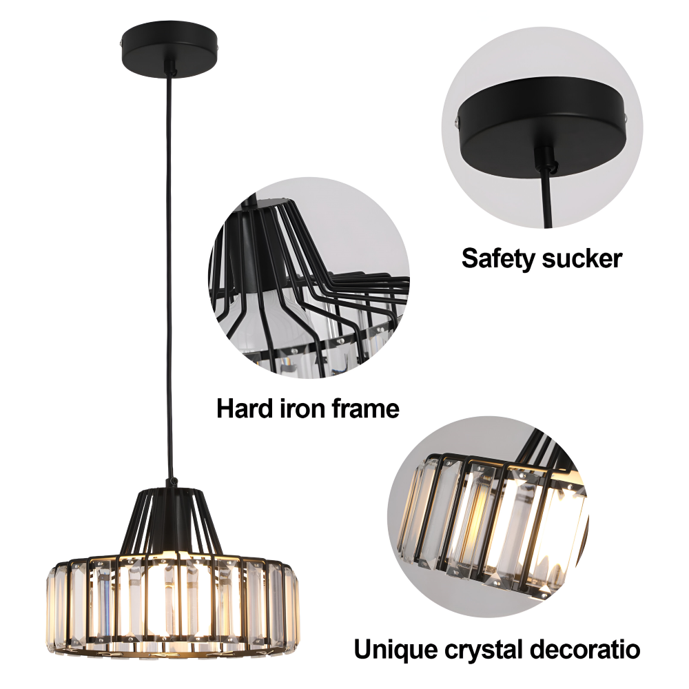 Nordic Crystal Pendellampa – Elegant Taklampa – Modern LED Hänglampa