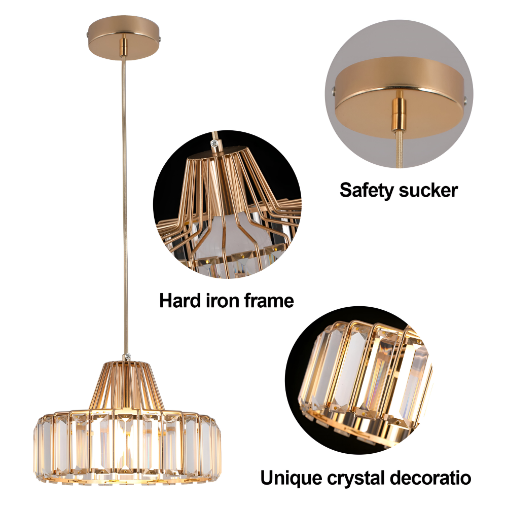 Nordic Crystal Pendellampa – Elegant Taklampa – Modern LED Hänglampa