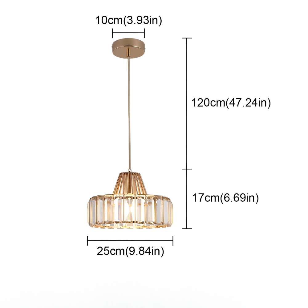 Nordic Crystal Pendellampa – Elegant Taklampa – Modern LED Hänglampa