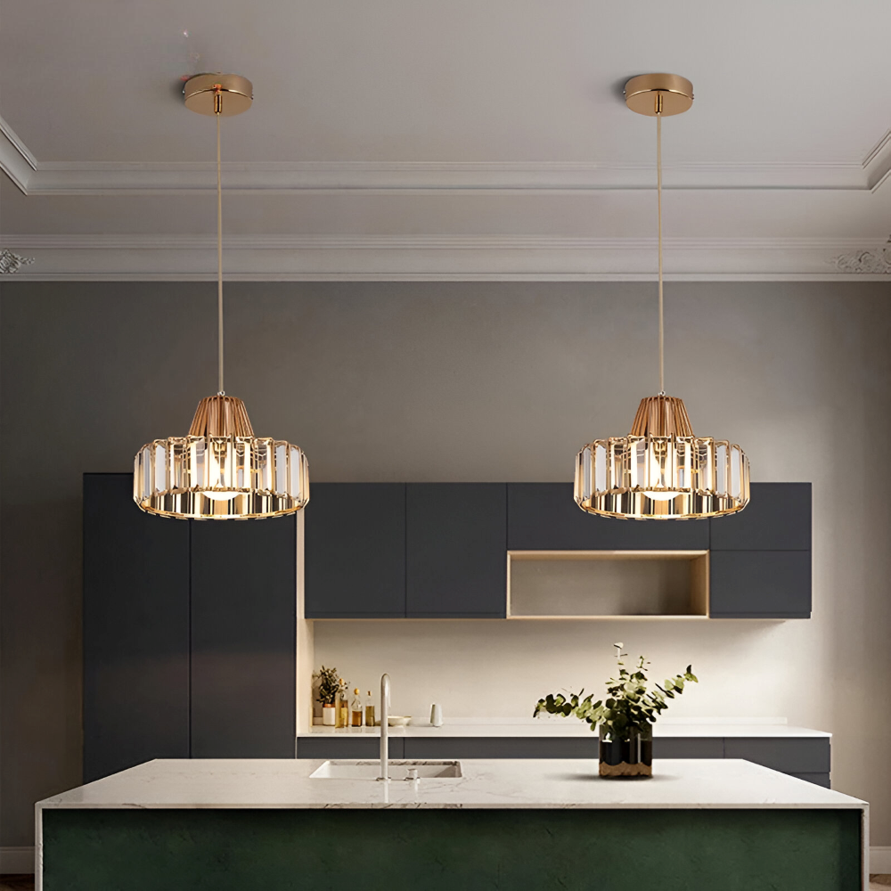 Nordic Crystal Pendellampa – Elegant Taklampa – Modern LED Hänglampa