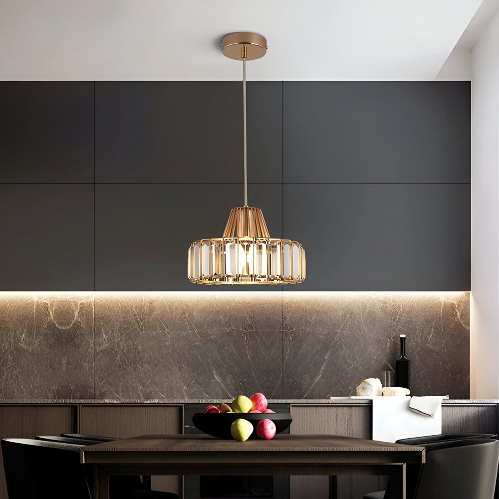 Nordic Crystal Pendellampa – Elegant Taklampa – Modern LED Hänglampa