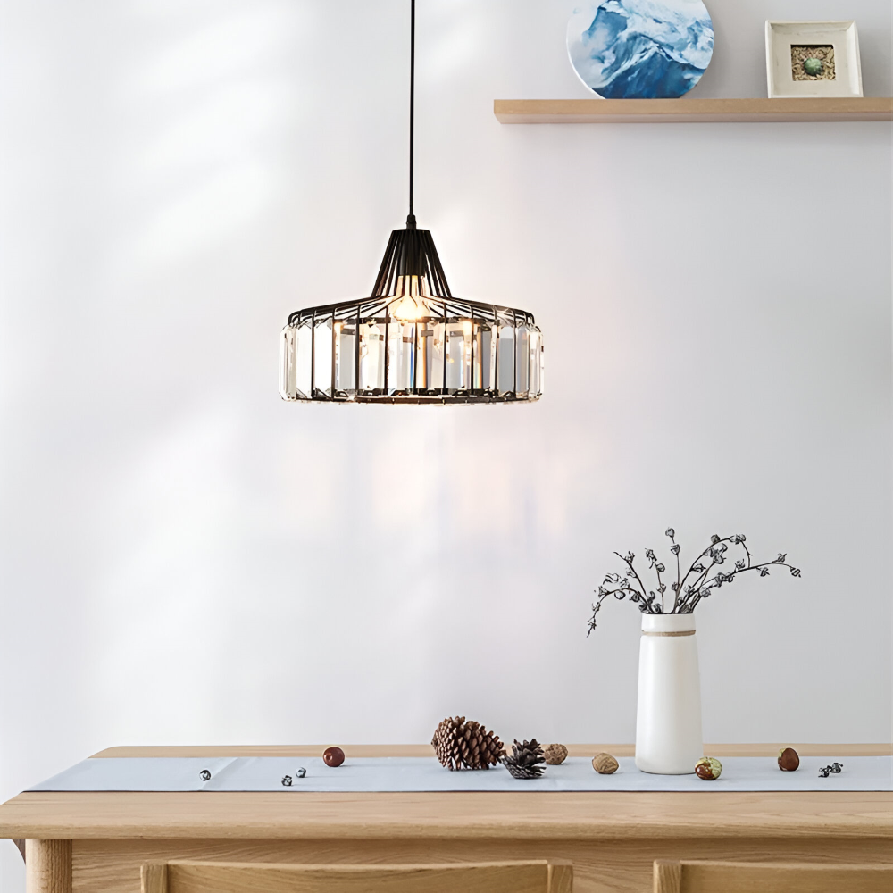 Nordic Crystal Pendellampa – Elegant Taklampa – Modern LED Hänglampa