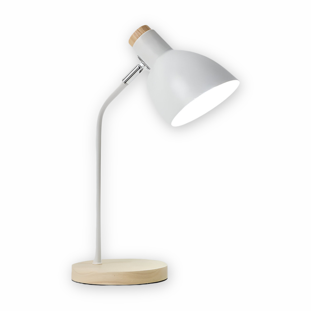 Nordisk Inspirerad Justerbar LED Bordslampa för Inredning – Ögonvänlig Belysning för Läsning och Vardagsrum