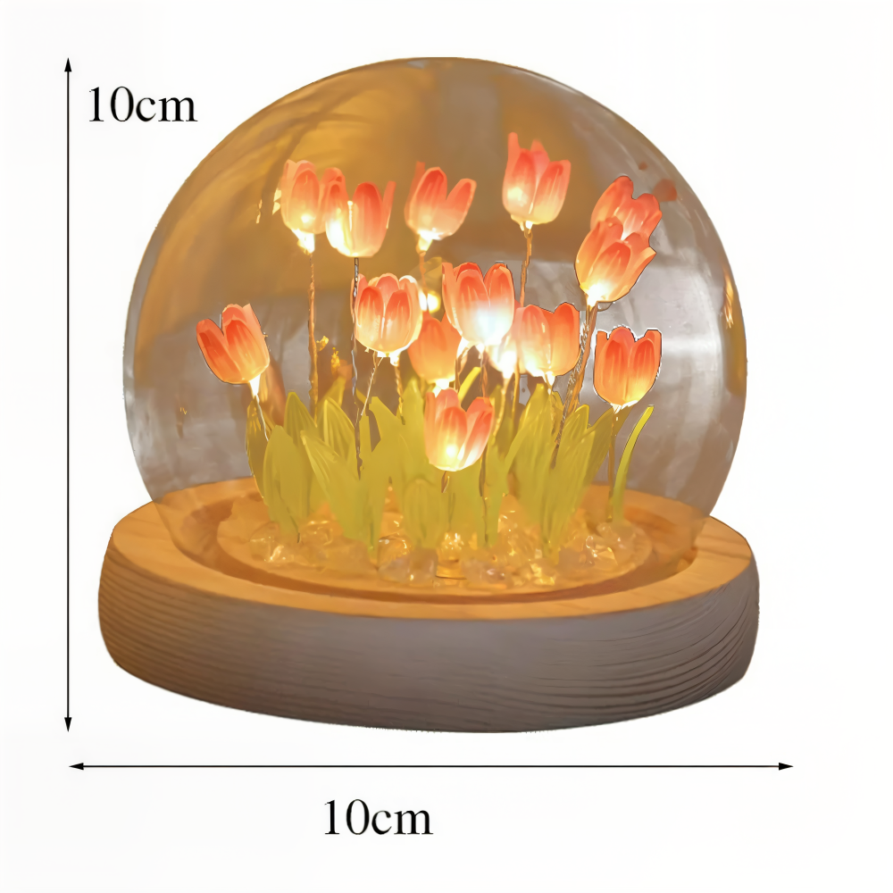 ArtifiTulip Bordslampa - Charmigt DIY LED Blomster Nattljus