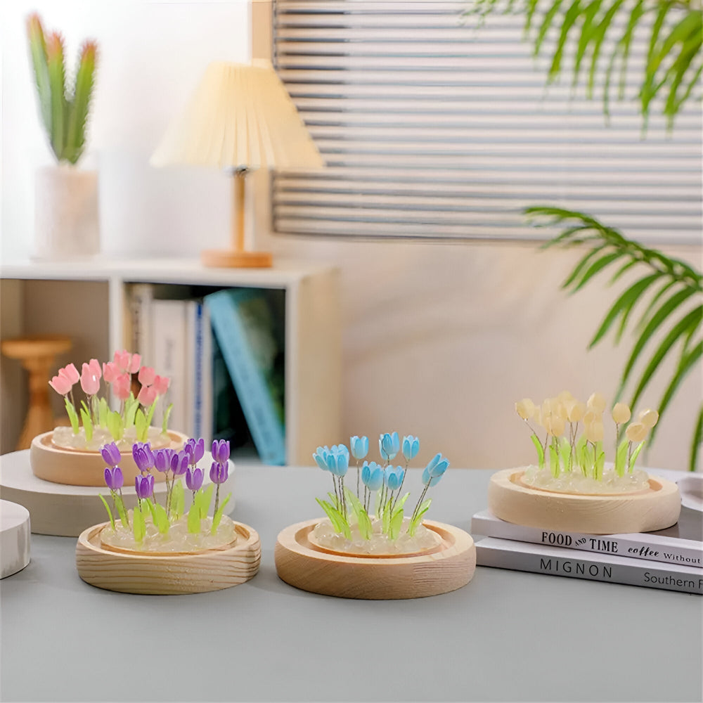 ArtifiTulip Bordslampa - Charmigt DIY LED Blomster Nattljus