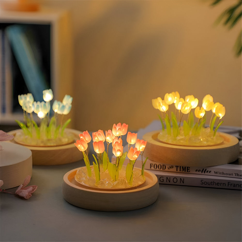 ArtifiTulip Bordslampa - Charmigt DIY LED Blomster Nattljus