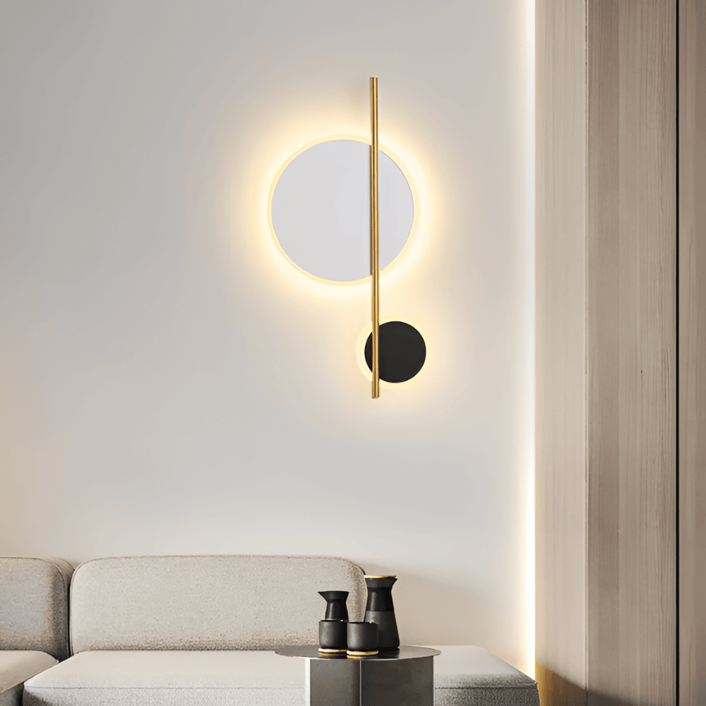 AuraRings - Minimalistisk rund LED-Vägglampa av Metall
