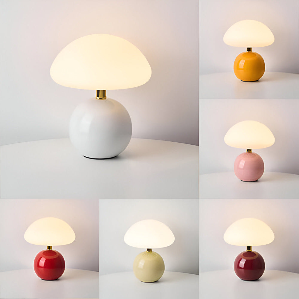 Elegant Bauhaus Inspirerad Svamplampa med 3 Färger LED Bordslampa för Modernt Ambiente