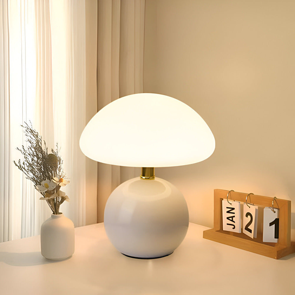 Elegant Bauhaus Inspirerad Svamplampa med 3 Färger LED Bordslampa för Modernt Ambiente