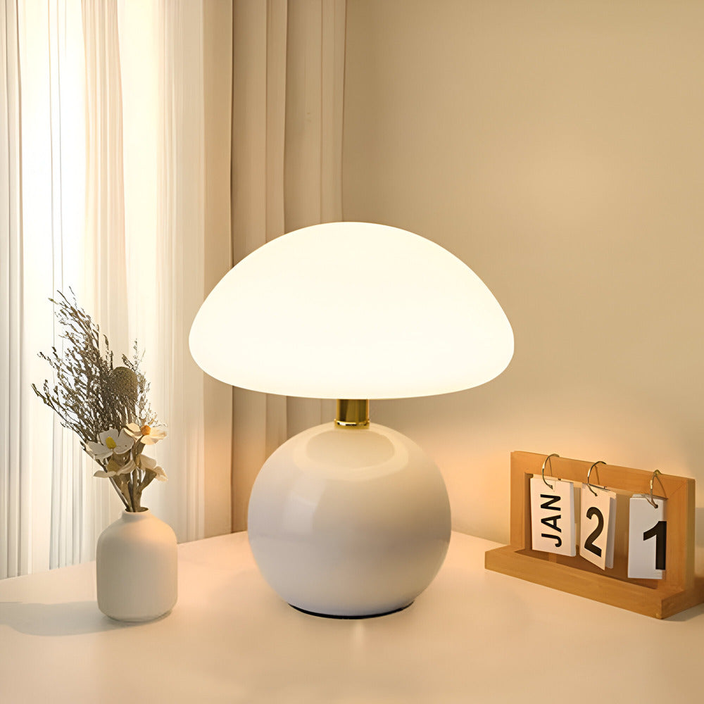 Elegant Bauhaus Inspirerad Svamplampa med 3 Färger LED Bordslampa för Modernt Ambiente