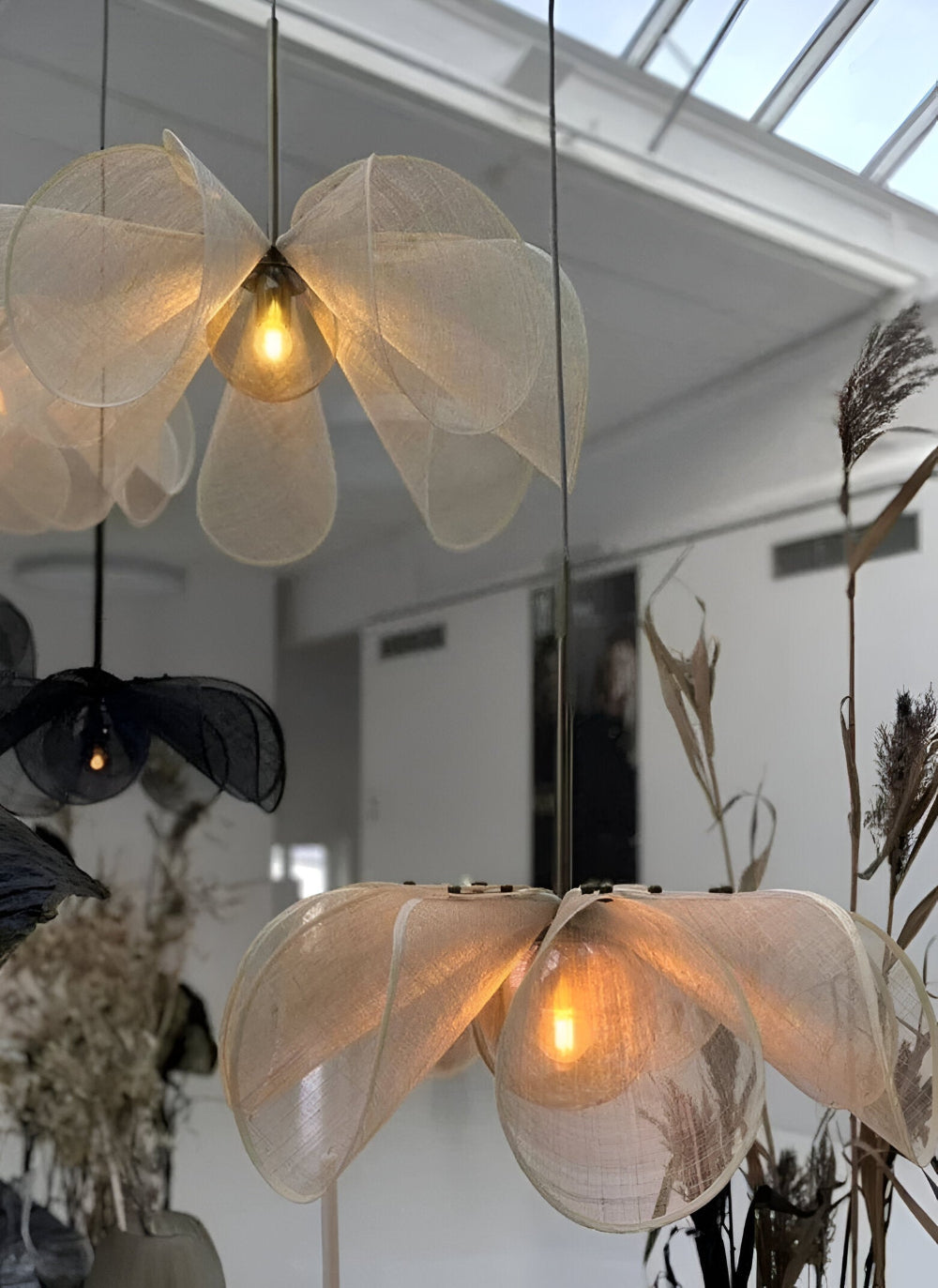 Vintage Bohemisk Blommig Pendellampa - Art Deco Inspirerad Hänglampa
