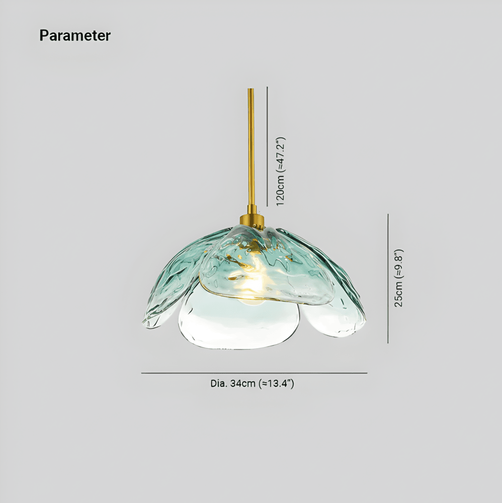 Blommor Glans Pendellampa - Snygg Färgglad Blommig LED Hängande Lampa