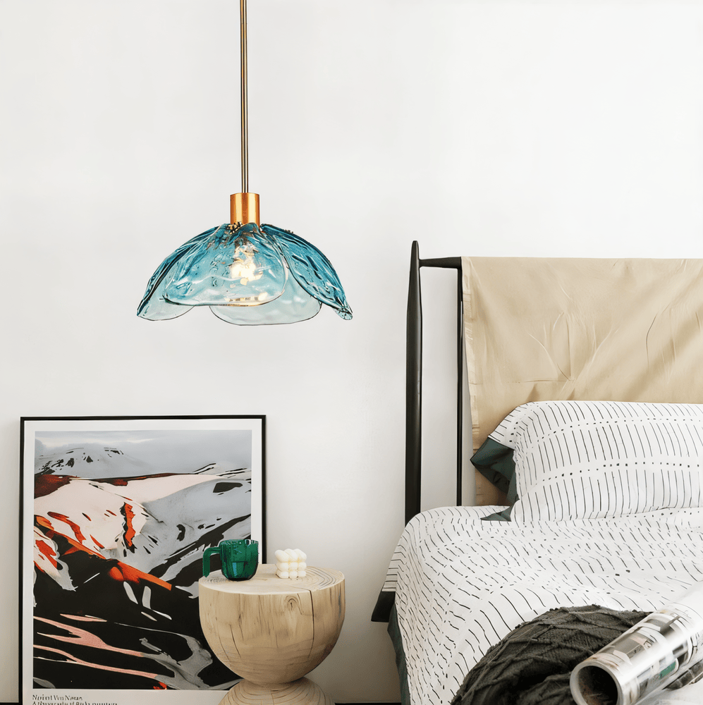 Blommor Glans Pendellampa - Snygg Färgglad Blommig LED Hängande Lampa