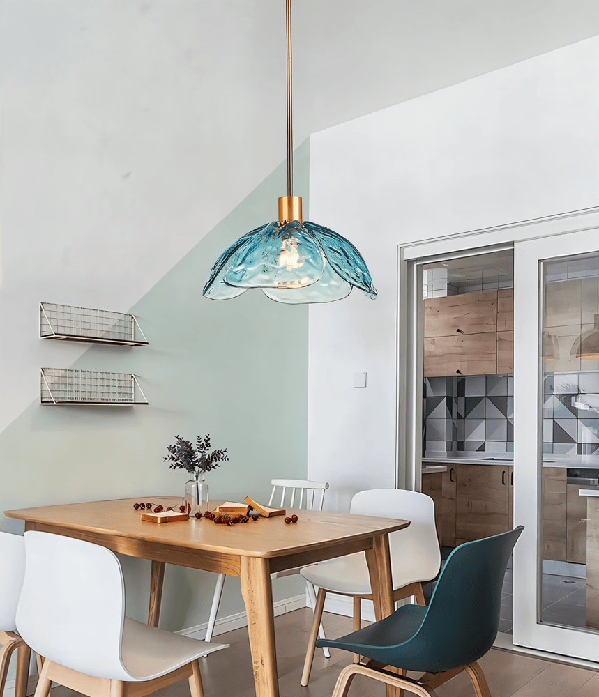 Blommor Glans Pendellampa - Snygg Färgglad Blommig LED Hängande Lampa