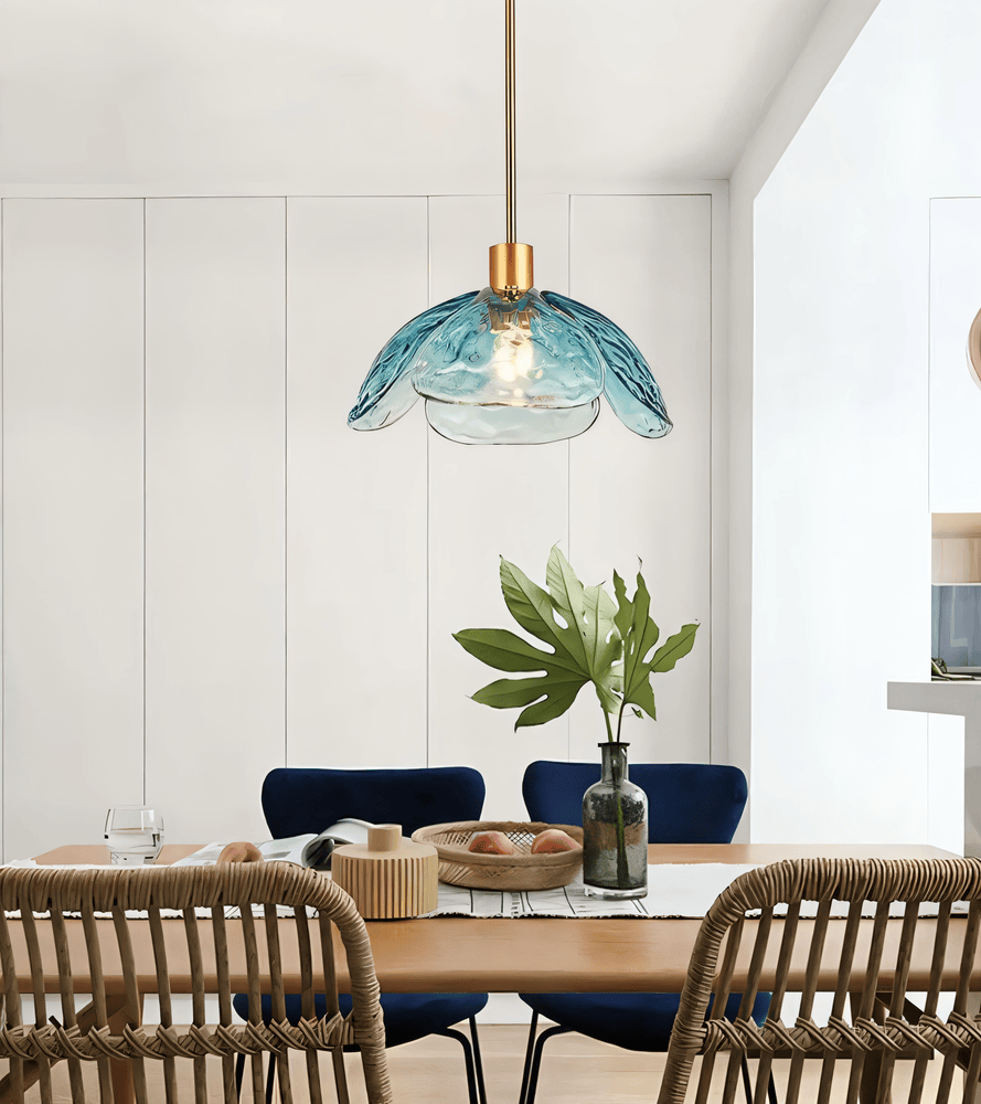 Blommor Glans Pendellampa - Snygg Färgglad Blommig LED Hängande Lampa