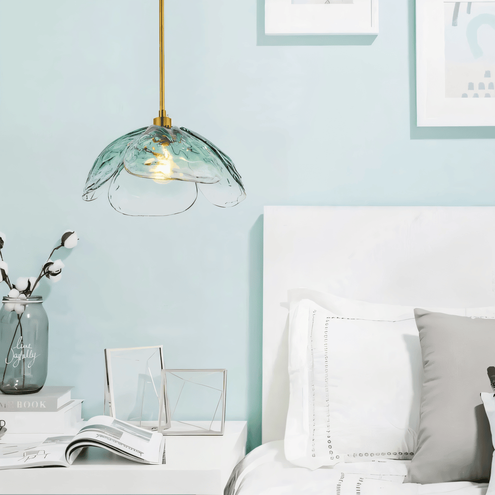 Blommor Glans Pendellampa - Snygg Färgglad Blommig LED Hängande Lampa