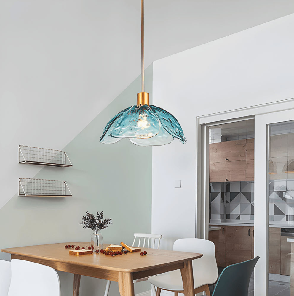 Blommor Glans Pendellampa - Snygg Färgglad Blommig LED Hängande Lampa
