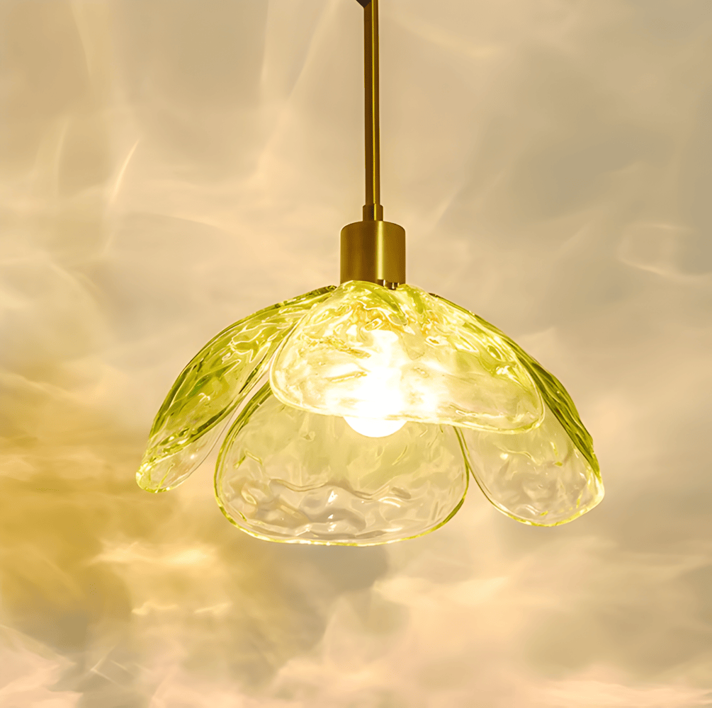 Blommor Glans Pendellampa - Snygg Färgglad Blommig LED Hängande Lampa