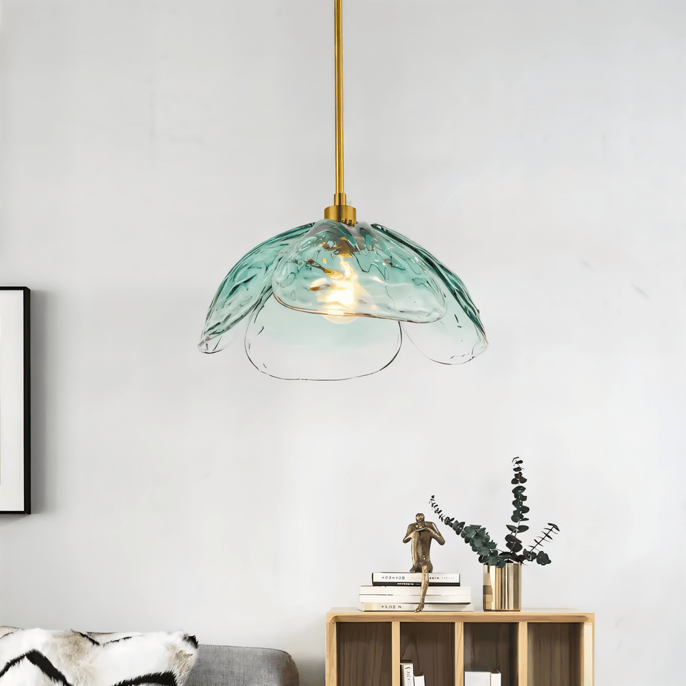 Blommor Glans Pendellampa - Snygg Färgglad Blommig LED Hängande Lampa