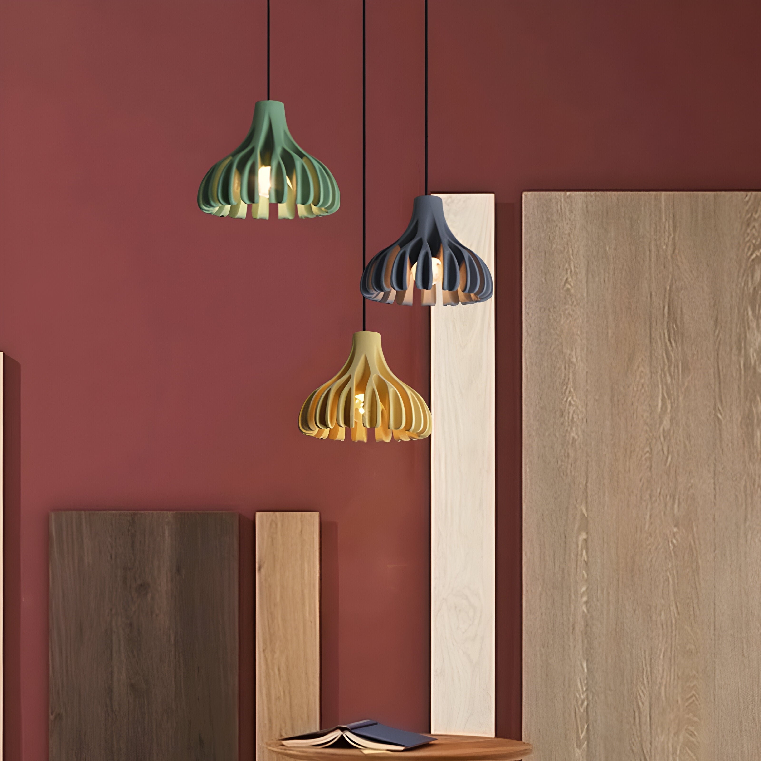 Bloomy Pendellampa - Creative Macaron Hängande Lampa Tillverkad av Harts