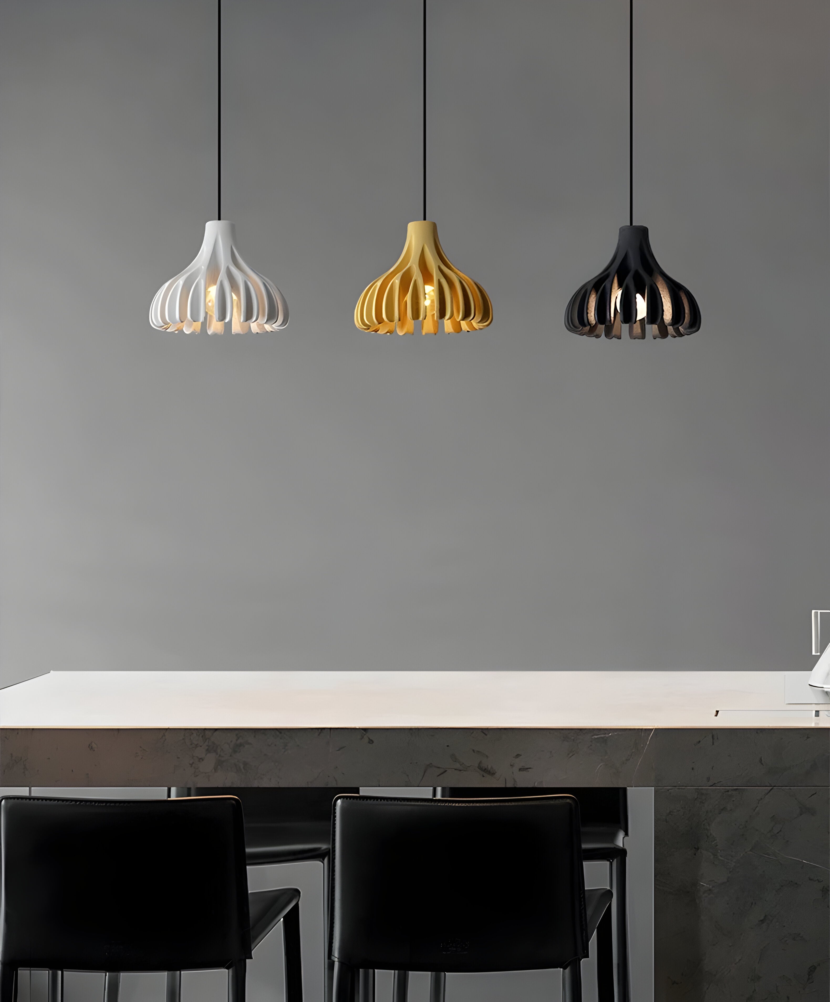 Bloomy Pendellampa - Creative Macaron Hängande Lampa Tillverkad av Harts