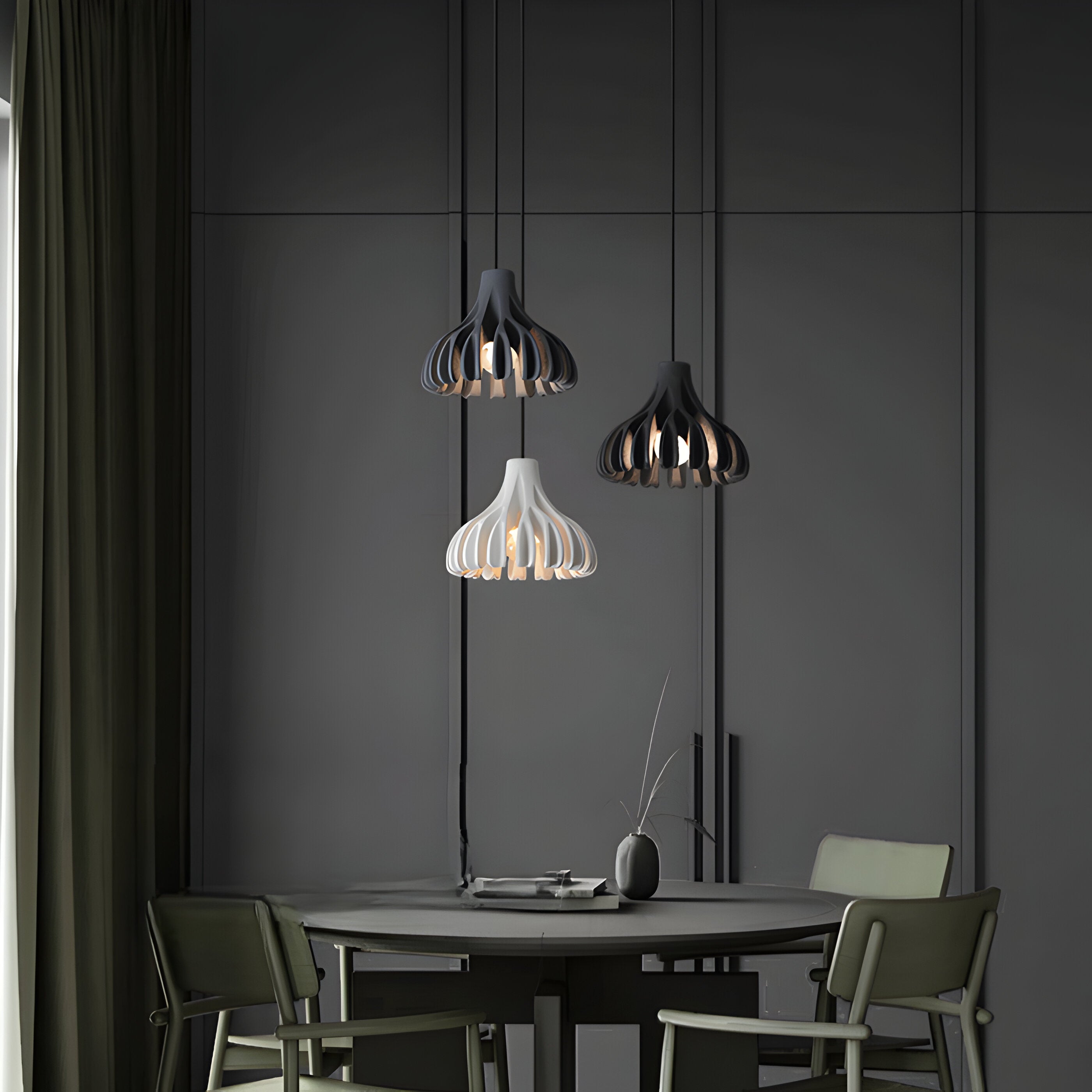 Bloomy Pendellampa - Creative Macaron Hängande Lampa Tillverkad av Harts
