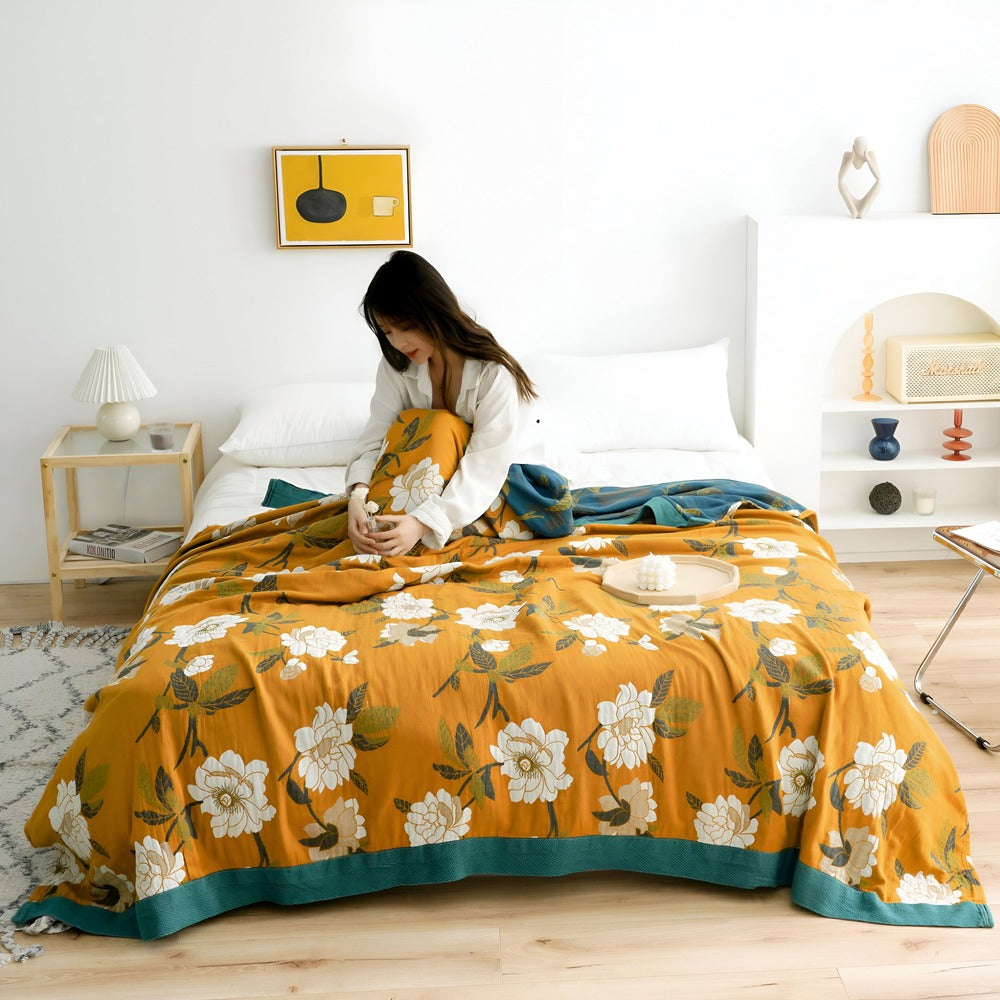 Bohem Plaid - Konstfull Geometrisk filt i Bomullsfleece
