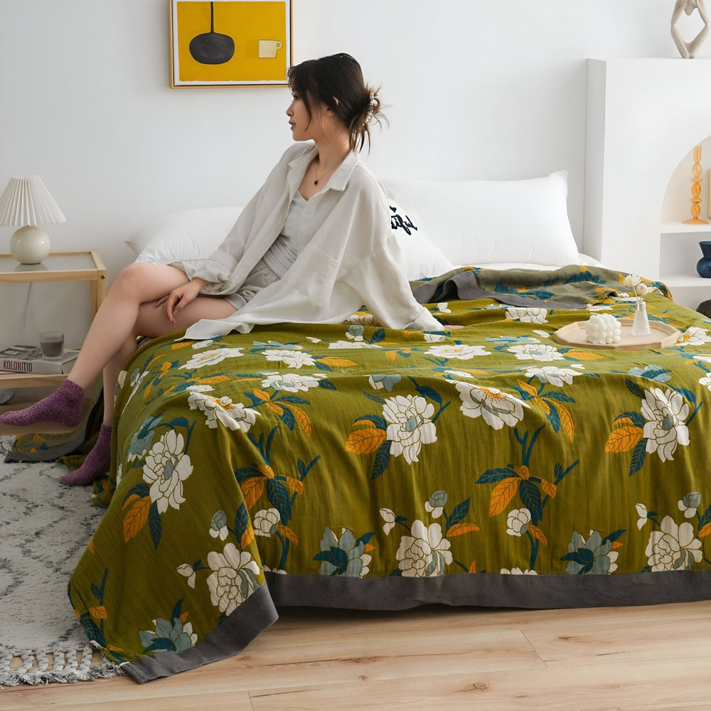Bohem Plaid - Konstfull Geometrisk filt i Bomullsfleece