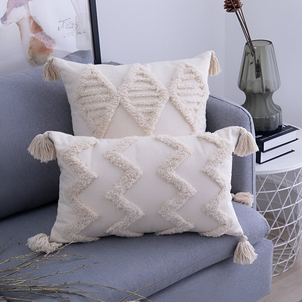 Boho Chic Kuddöverdrag – Ibiza Inspirerad Inredning med Det Lilla Extra