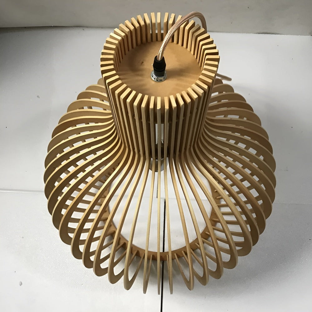 CageGlitz Taklampa - Vintageinspirerad Taklampa i Trä