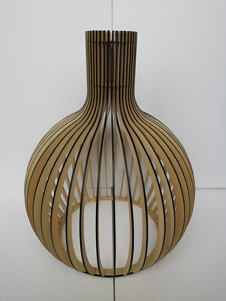 CageGlitz Taklampa - Vintageinspirerad Taklampa i Trä