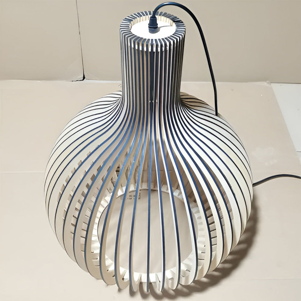 CageGlitz Taklampa - Vintageinspirerad Taklampa i Trä