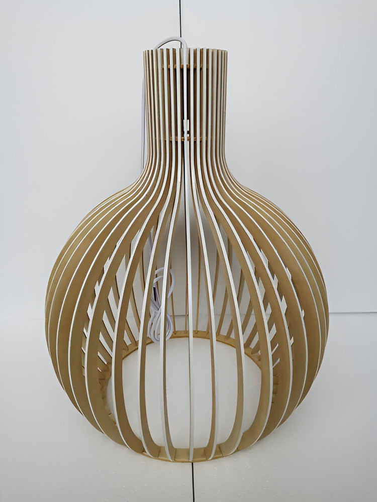 CageGlitz Taklampa - Vintageinspirerad Taklampa i Trä