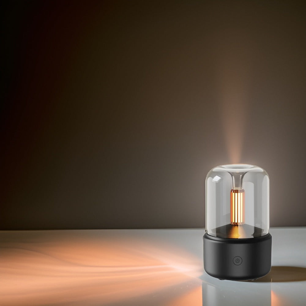 CandleGlow - 3D-Flamma USB-luftfuktare Aromaterapi Diffusor