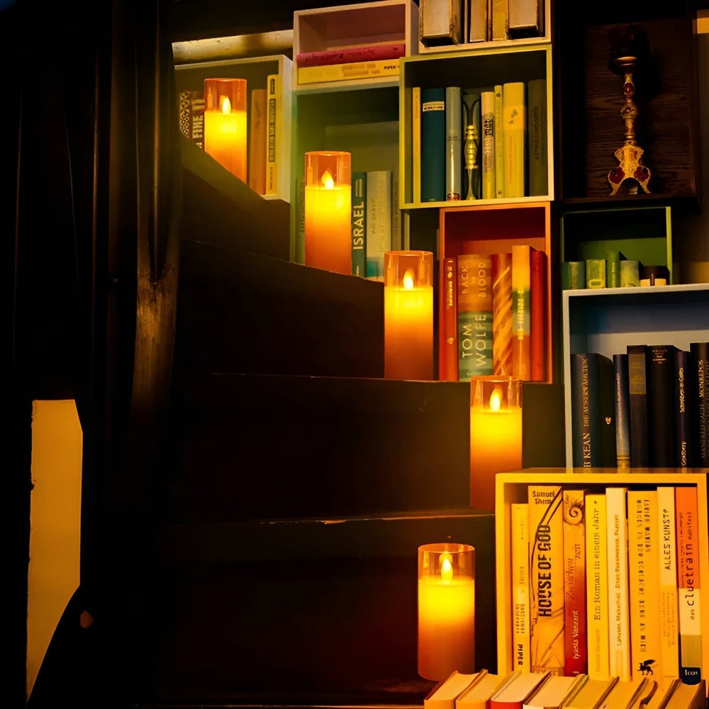 Candle Lamp - Estetiska Flamlösa LED-ljus Med Timer