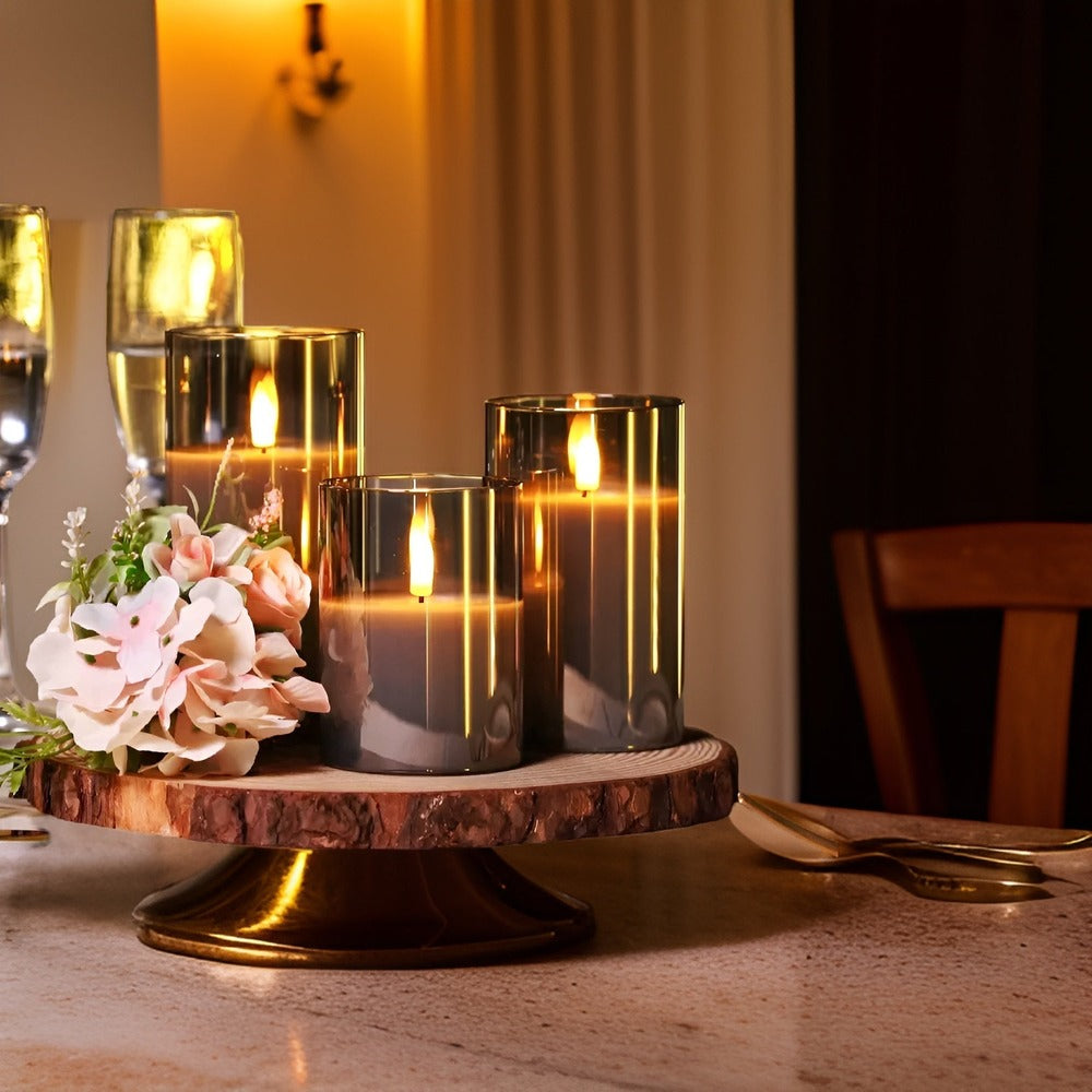 Candle Lamp - Estetiska Flamlösa LED-ljus Med Timer