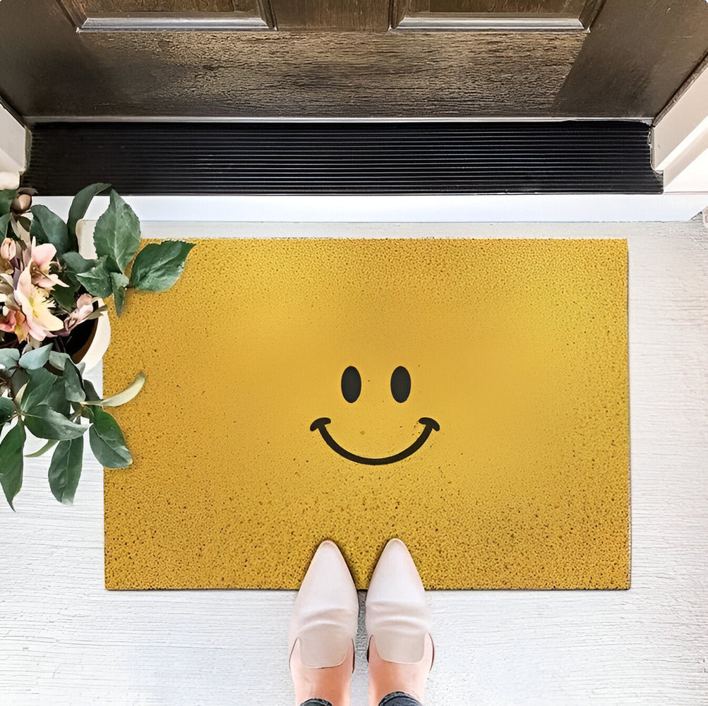 Cheeky Dörrmatta - Söt Smiley-tryckt PVC Halkfri Entrématta