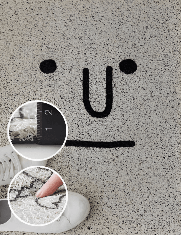 Cheeky Dörrmatta - Söt Smiley-tryckt PVC Halkfri Entrématta