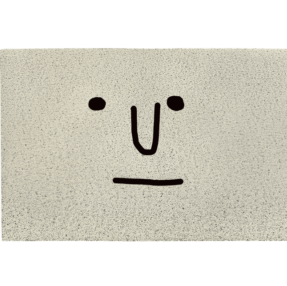Cheeky Dörrmatta - Söt Smiley-tryckt PVC Halkfri Entrématta